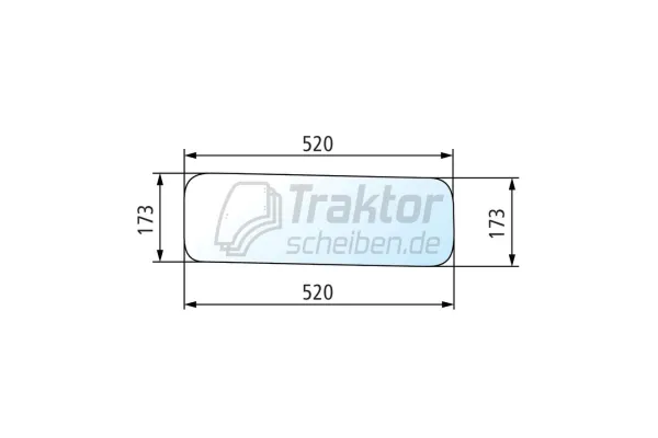 Heckscheibe unten klar für Claas Renault 551 / 651