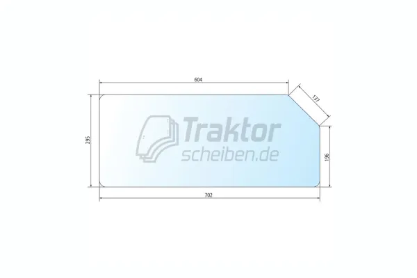 Untere Heckscheibe TM190 MXM190 flach