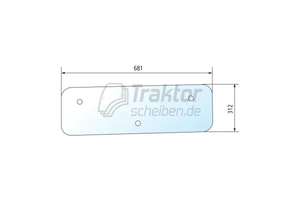 Heckscheibe VALTRA VALMET 505, 655