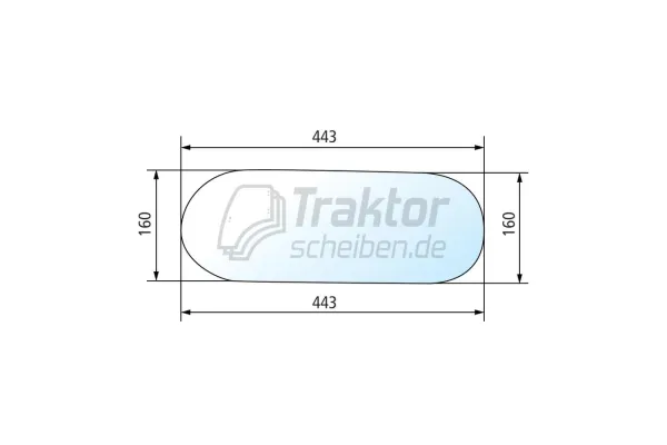Heckscheibe unten flach FORD 2610, TW35