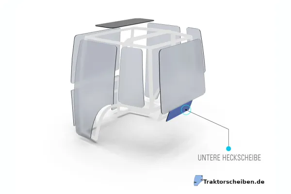 Untere Heckscheibe John Deere 3140 verstellbar