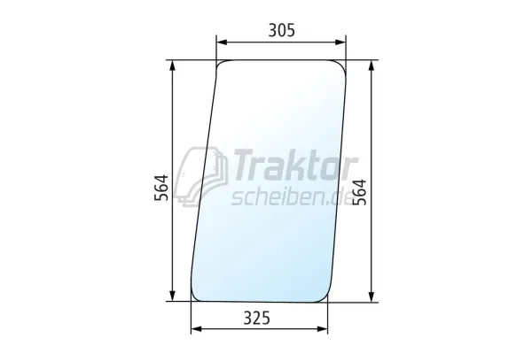 Frontscheibe unten flach CLAAS RENAULT 75-32