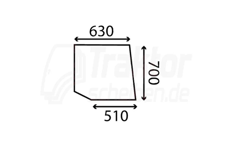 Klare obere Türscheibe rechts John Deere 2040, 3040
