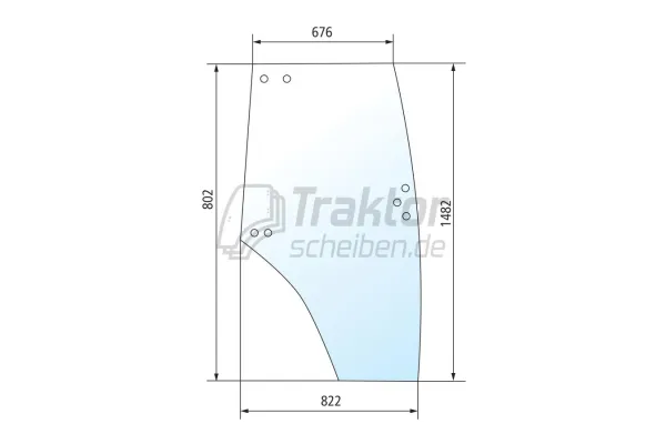 Klare Türscheibe links ZETOR Traktor 5341