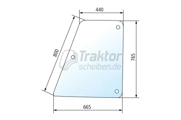 Klare Türscheibe oben, RH/LH für ZETOR Traktor 5647