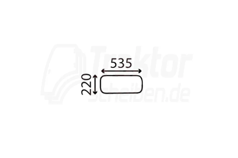 Klare untere Heckscheibe Massey Ferguson 3070, 3120