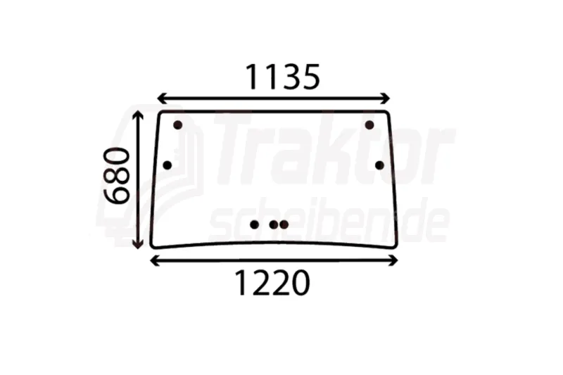 Öffnende Frontscheibe klar für FENDT 206 S / 207 S Kabine