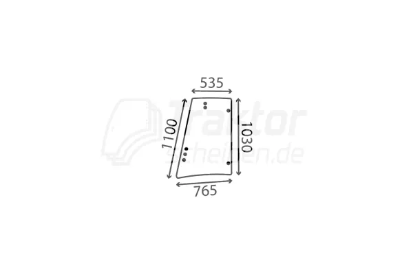 Seitenfenster RH für JCB Baggerlader 3CX, 4CX