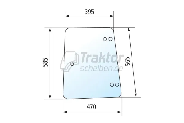 Seitenscheibe aufstellbar getönt rechts/links für FENDT Farmer P Traktor