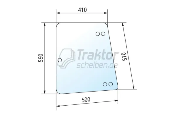 Aufstellbare Seitenscheibe rechts/links für FENDT Farmer240S