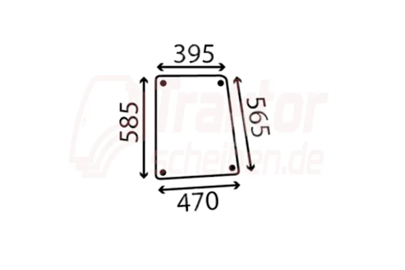 Seitenscheibe fest rechts/links für FENDT Farmer280P