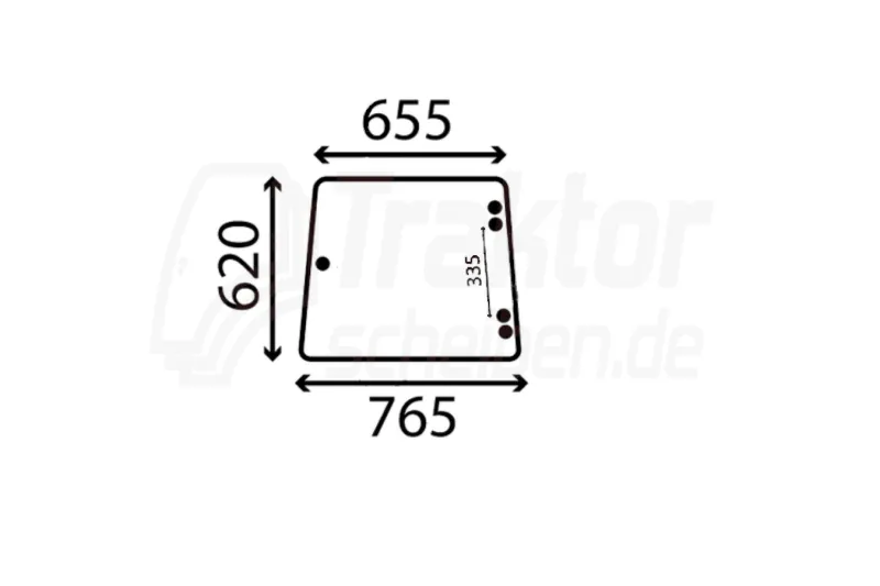 Seitenscheibe klar für HÜRLIMANN Traktor H-360