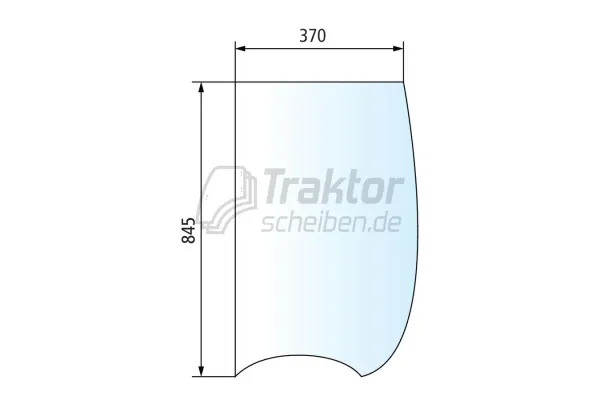 Getönte Seitenscheibe links für FENDT 209 V+F / 210 V+F Kabine