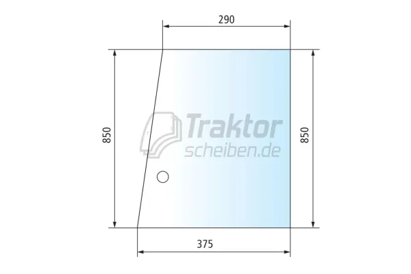 Seitenscheibe links für FENDT GT 380 / GT 390