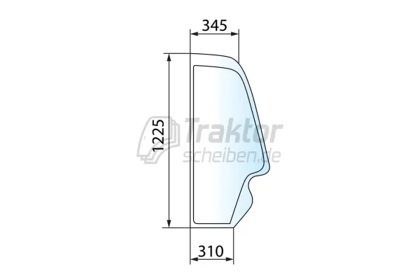 Seitenscheibe links für JCB Teleskoplader 535-125, 535-140