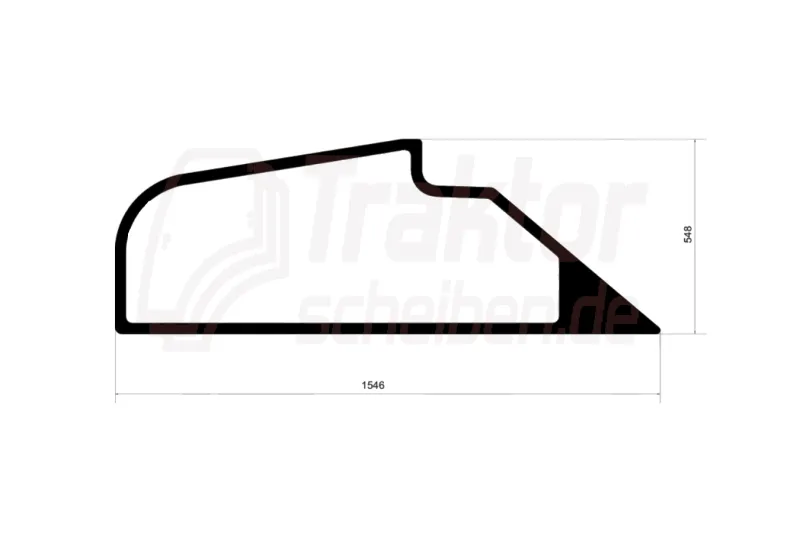 Seitenscheibe links für JOHN DEERE Traktor 3200, 3400