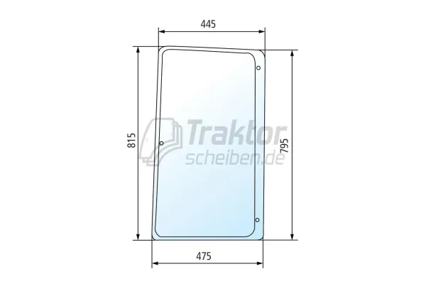 Seitenscheibe links getönt John Deere 7200 / 7600