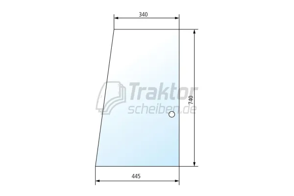 Seitenscheibe schiebend oben rechts klar für FENDT Favorit 600–615