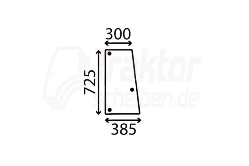 Seitenscheibe öffnen hinten links für MASSEY FERGUSON Traktor 2205, 2210