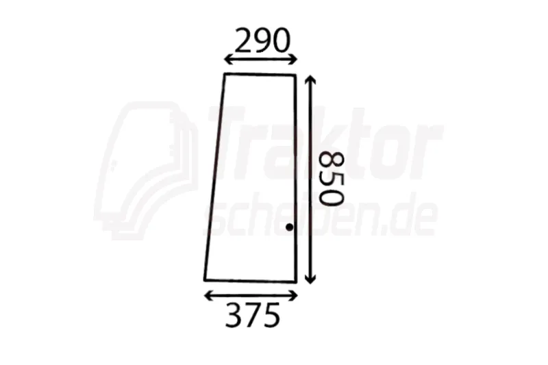 Seitenscheibe rechts für FENDT GT 365 / GT 380