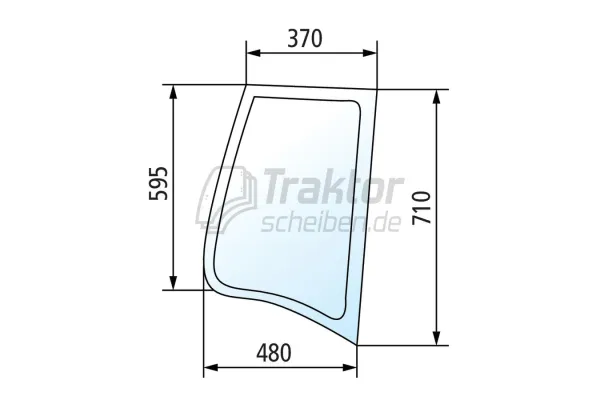 Seitenscheibe rechts für FENDT Traktor Fendt 208 S, Fendt 209 P