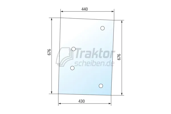 Seitenscheibe rechts für VALTRA-VALMET A95 / 865