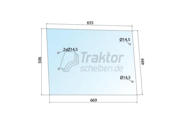 Seitenscheibe rechts für VALTRA-VALMET XM130 / 8450