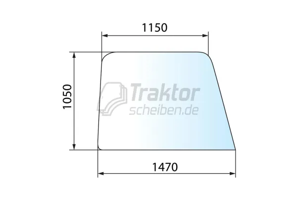 Seitenscheibe rechts getönt für JCB Teleskoplader 508C, 508-40
