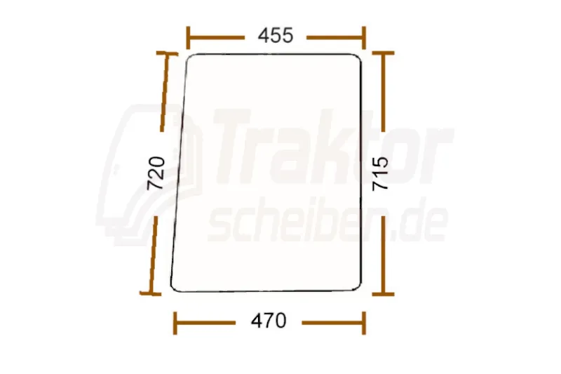 Seitenscheibe rechts/links für VALTRA-VALMET 255, 355