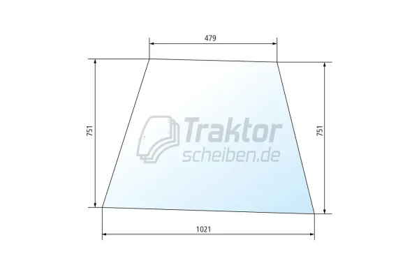 Seitenscheibe RH/LH für ZETOR Traktor 5945
