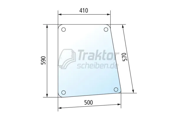 Seitenscheibe rechts/links für FENDT Farmer240S, Farmer275S