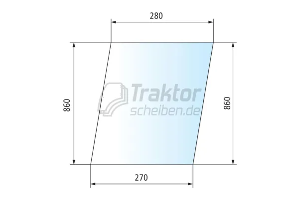 Seitenscheibe rechts/links passend für FENDT GT 380 / GT 390
