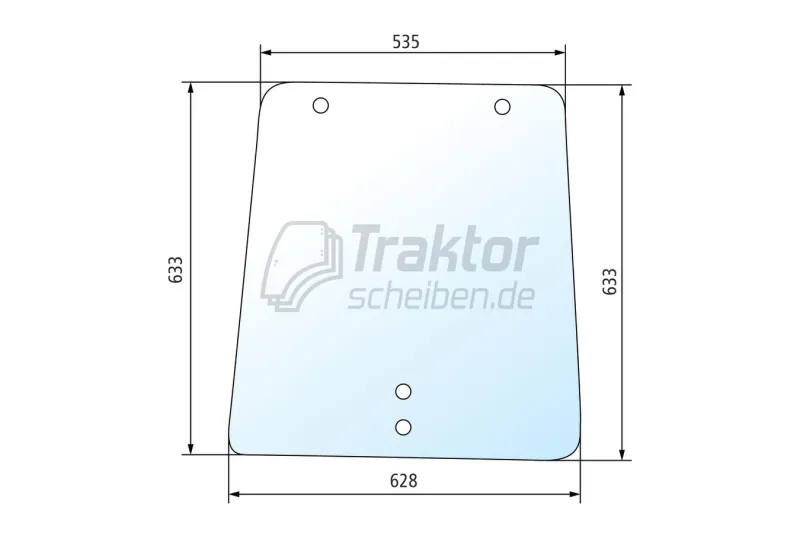 Traktor Seitenscheibe links rechts FIAT 566, 780
