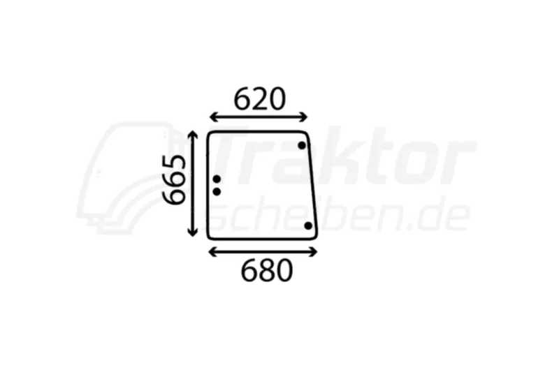 Seitenscheibe RH LH MASSEY 300er LX, LANDINI Blizzard