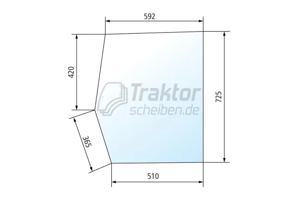Seitenscheibe rechts & links für SAME Centauro 70 Export / Trident 130