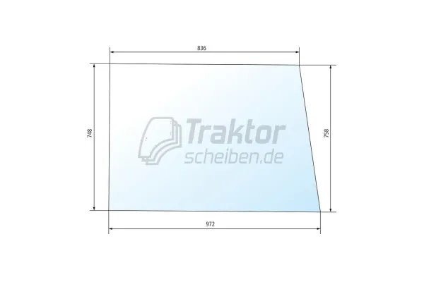 Seitenscheibe RH/LH für ZETOR Traktor 7045
