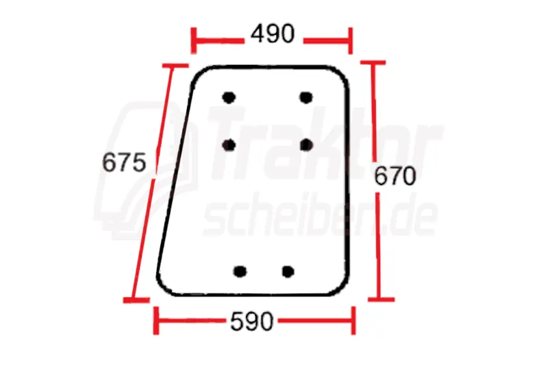 Seitenscheibe zum Öffnen rechts/links für MASSEY FERGUSON 240