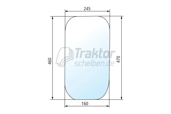 Frontscheibe rechts unten FORD 8830, TW35