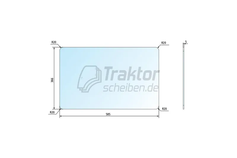 Untere Windschutzscheibe rechts / links für Fiat 90-90 / 100-90