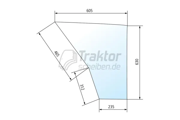 Frontscheibe unten rechts FORD 6810, 7410