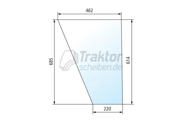 Untere Türscheibe rechts Ford 3910 4110