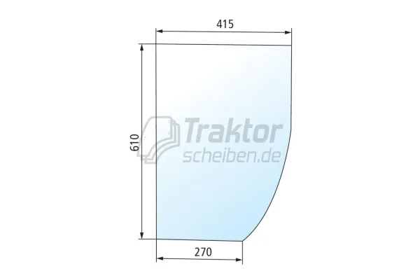 Teilscheibe vorne rechts unten für Case IH Maxxum 5150 / 5220