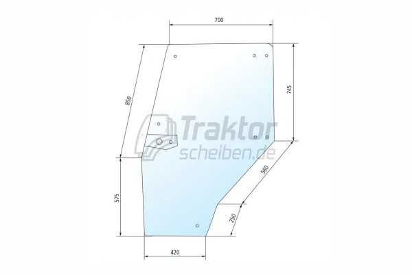 Türscheibe für DEUTZ FAHR DX 3.50, AgroPrima 6.16