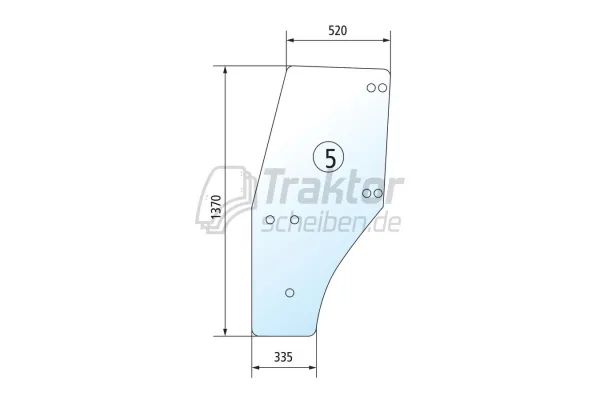 Türscheibe links für FENDT Farmer270V, Farmer280V