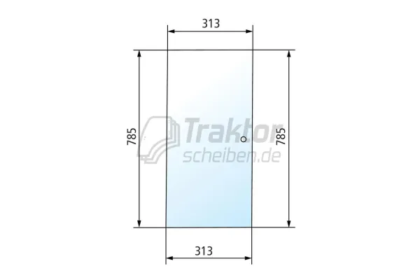 Türscheibe oben für CASE IH Traktor 433, 533
