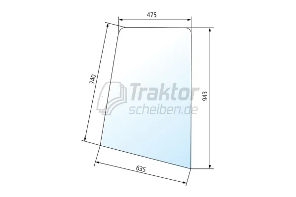 Türscheibe oben getönt für CLAAS-RENAULT 551, 651