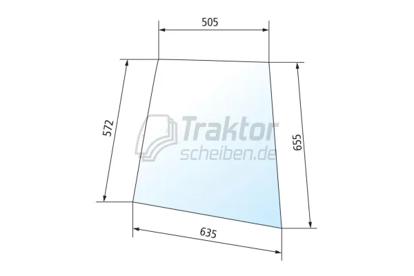 Türscheibe Fendt Farmer 102–108 oben klar | Ersatzverglasung Kabine