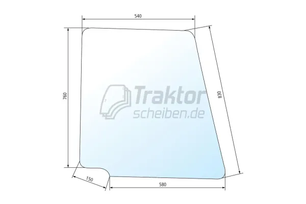 Obere Türscheibe Ford 8830, 7710, TW35