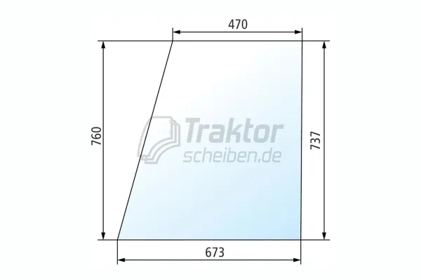Türscheibe oben grün für Hürlimann H-480 / H-6160