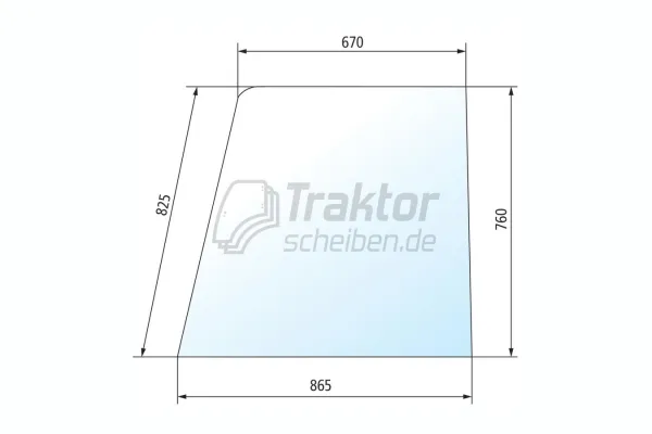 Türscheibe oben links FORD 5635, 6635